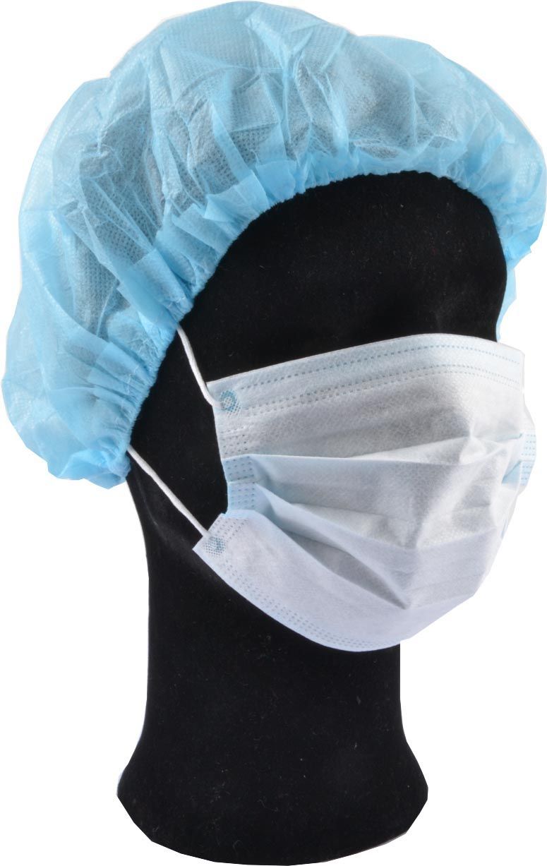 Face mask with rubber bands for ears