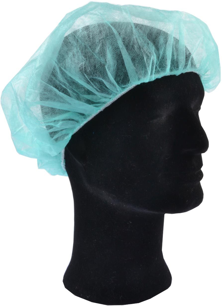 Round cap with elasticated thread